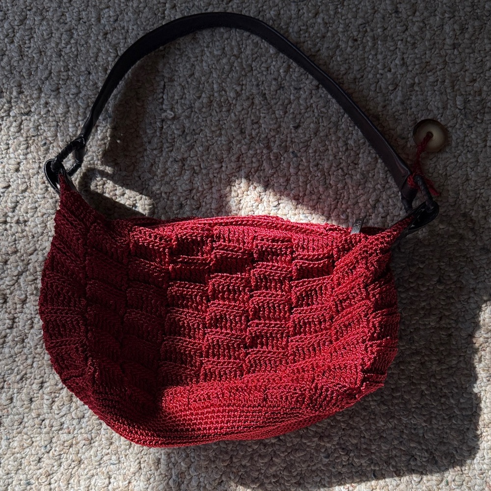 THE SAK Red Woven Knit Purse - Picture 3 of 16